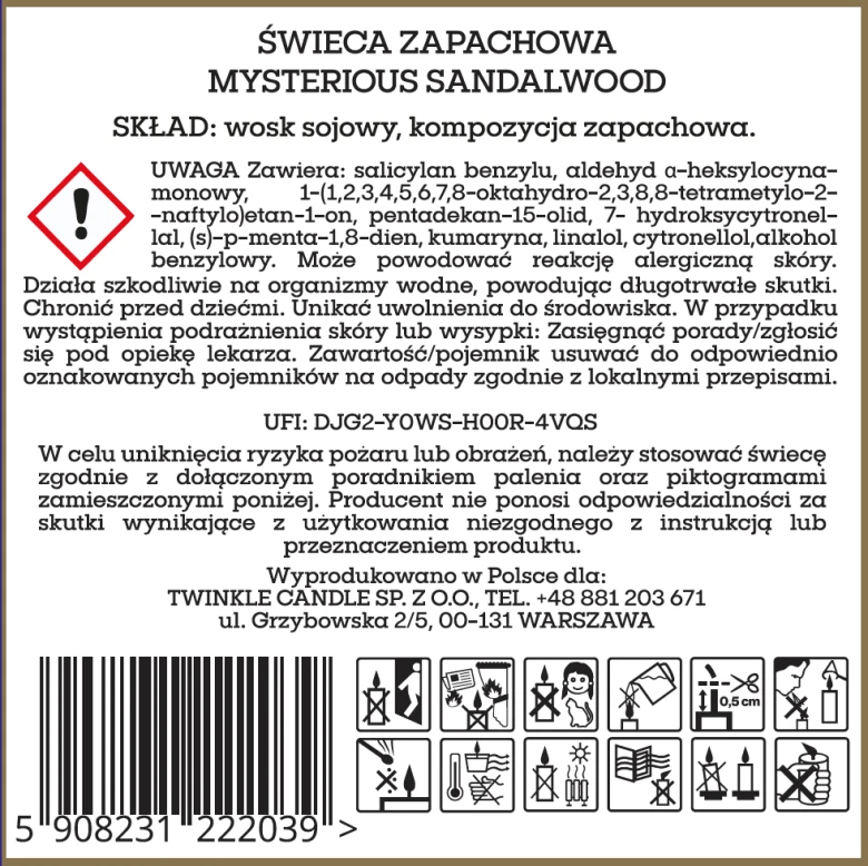 Świeca Mysterious Sandalwood 170g.png